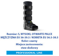 ACTIMOVE PRO  Orteza na goleń i stopę  WYSOKI Otwarte Palce   rozm. S  czarny  (7627256)