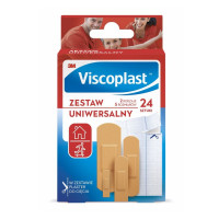 3M VISCOPLAST  Uniwersalny zestaw plastrów   pudełko  24szt   (k=14)