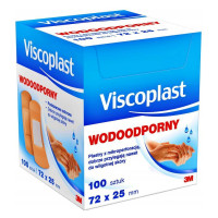 3M VISCOPLAST  Wodoodporny zestaw plastrów 72mm x 25mm   pudełko  100szt   (k=24)