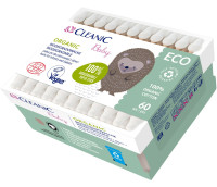 Patyczki dla niemowląt i dzieci Cleanic baby ECO 60 szt. opak. papierowe