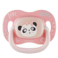 CANPOL Smoczek do uspokajania silikonowy symetryczny  Panda  0-6m   (34/920_pand)