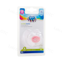 CANPOL Smoczek do uspokajania silikonowy anatomiczny  Kwiatki  0-6m   (22/565) róż