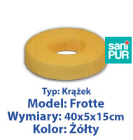 SANIPUR  Krążek przeciwodleżynowy, frotte, Żółty, roz.40x5x15cm  (TS1101_04)