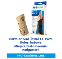 ACTIMOVE PRO  Manus Forte Orteza nadgarstka  rozm. S/M (lewa)  beżowy  (7348234)