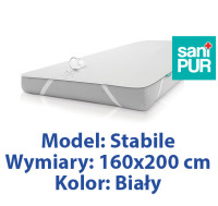 SANIPUR  Podkład higieniczny - STABILE, Biały, 160x200 cm., frotte podgumowany, z mocowanymi gumkami w czterech rogach  (TS0103_05)
