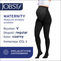 JOBST Rajstopy Maternity Opaque, zamknięte palce, klasa kompresji CCL1 Kolor czarny rozm. V (7762100142)