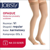 JOBST Pończochy Opaque AG, otwarte palce, klasa kompresji CCL1, Kolor karmelowy, rozm. VI (7061700236)