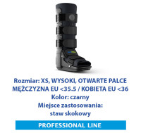 ACTIMOVE PRO  Orteza na goleń i stopę  WYSOKI Otwarte Palce  rozm. XS  czarny  (7627255)