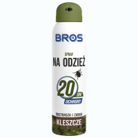 BROS spray na odzież - odstrasza i zabija kleszcze 90 ml