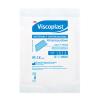 3M VISCOPLAST  Jałowe kompresy gazowe 17-nitkowe, 8  warstw w  rozmiarze  5cm x 5cm   torebka  3szt   (k=20)