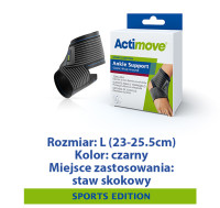 ACTIMOVE SE  Stabilizator stawu skokowego z elastycznym pasem do owijania  rozm. L  czarny  (7341482)