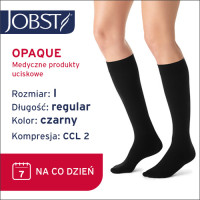 JOBST Podkolanówki Opaque, zamknięte palce, klasa kompresji CCL2, Kolor czarny, rozm. I (7062500204)