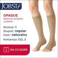 JOBST Podkolanówki Opaque, otwarte palce, klasa kompresji CCL2, Kolor naturalny, rozm. I (7062500180)