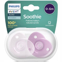 AVENT  Smoczki do uspokajania SOOTHIE  0-6m  Girl  2szt   (099/22)