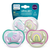 AVENT  Smoczki do uspokajania ULTRA AIR  0-6m  Unisex  2szt   (085/59)