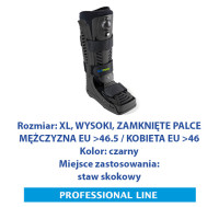 ACTIMOVE PRO  Orteza na goleń i stopę  WYSOKI Zamknięte Palce  rozm. XL  czarny  (7627639)