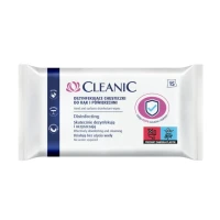 ^CLEANIC CHUSTECZKI  Dezynfekujące do rąk i powierzchni  15szt   (k=24)