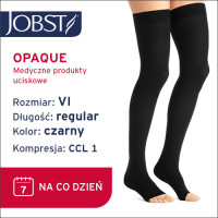 JOBST Pończochy Opaque, otwarte palce, klasa kompresji CCL1, Kolor czarny, rozm. VI (7061700254)