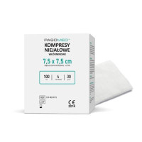 PASOMED  Kompresy niejałowe 13-nitkowe 8 warstwowe  7,5cm x 7,5cm  100szt