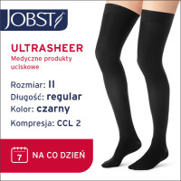 JOBST Pończochy Ultra Sheer samonośne, zamknięte palce, klasa kompresji CCL2 Kolor czarny rozm. II (7358500239)