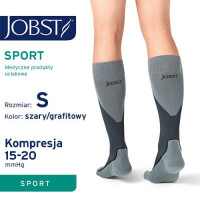JOBST Podkolanówki SPORT AD, 15-20mmHg, zamknięte palce, Kolor szary/grafit rozm. S (7528900030)