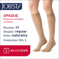 JOBST Podkolanówki Opaque AD, zamknięte palce, klasa kompresji CCL1, Kolor naturalny, rozm. III (7061500200)
