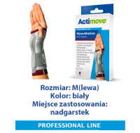 ACTIMOVE PRO  Orteza stabilizująca nadgarstek ze wzmocnieniem i z kompresją medyczną  rozm. M (lewa)  biały  (7349744)