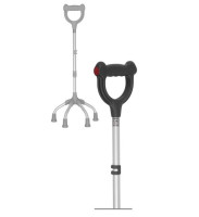 MIKIRAD  (16/MR.L - szary)  Czwórnóg z uchwytem laski zamkniętej