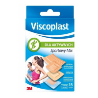 3M VISCOPLAST  Sportowy Mix zestaw plastrów   pudełko  15 sztuk