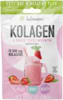 INTENSON Kolagen o smaku truskawkowym+kwas hialuronowy+wit. C  10,8g  1 saszetka   (d=10)