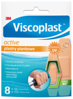 3M VISCOPLAST  ACTIVE Plastry piankowe 2 rozmiary  kopertka  8szt   (k=40)