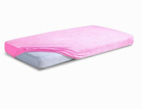 SANIPUR   Prześcieradło Nieprzemakalne Frotte  Różowy 80x200cm