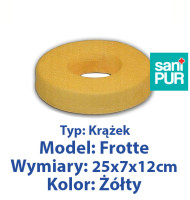 SANIPUR  Krążek przeciwodleżynowy, frotte, Żółty, roz.25x7x12cm  (TS1101_03)