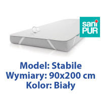 SANIPUR  Podkład higieniczny - STABILE, Biały,  90x200cm., frotte podgumowany, z mocowanymi gumkami w czterech rogach  (TS0103_01)
