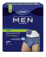TENA PANTS MEN PLUS BLUE S/M '9 OTC  (5,5 kropli)  (772513)  (k=4)