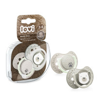 LOVI  Smoczek silikonowy dynamiczny  3-6m  2szt  Buddy Bear   (22/864)