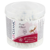 CLEANIC PATYCZKI   PURE EFFECT  200 szt  pudełko okrągłe   (k=36)