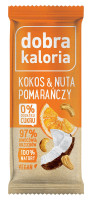 KUBARA Dobra Kaloria Baton Owocowy Kokos & Nuta Pomarańczy 35g   (d=20)