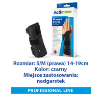ACTIMOVE PRO  Manus Forte Orteza nadgarstka  rozm. S/M (prawa)  czarny  (7348203)