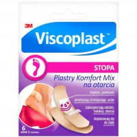 3M VISCOPLAST Stopa Plastry KOMFORT Mix na otarcia 72x25mm   pudełko  6szt    (k=20)