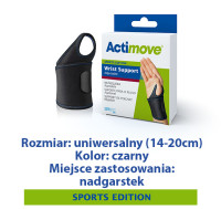 ACTIMOVE SE  Stabilizator nadgarstka, regulowany  rozm. Uniwersalny  czarny  (7562610)