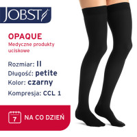 JOBST Pończochy Opaque samonośne Petite, zamknięte palce, klasa kompresji CCL1, Kolor Czarny, rozm. II (7061800283)
