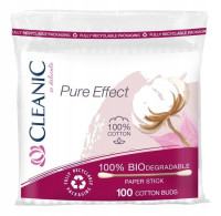 CLEANIC PATYCZKI   PURE EFFECT  100 szt  folia  (stick PAP)   (k=48)